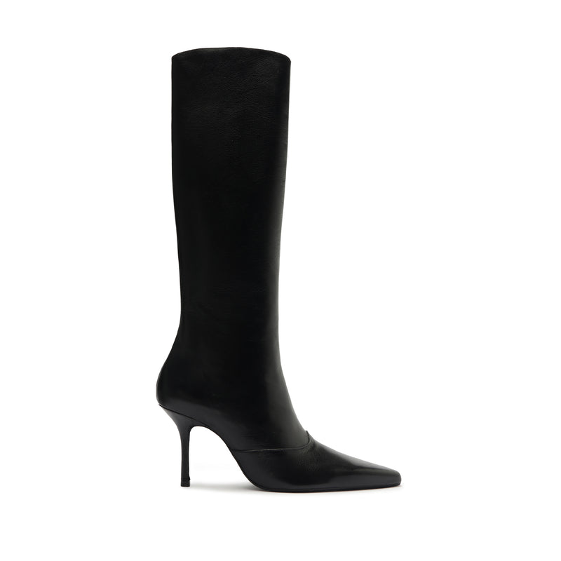 Raffaela Up Stiletto Boot Boots Fall 24 5 Black Leather - Schutz Shoes