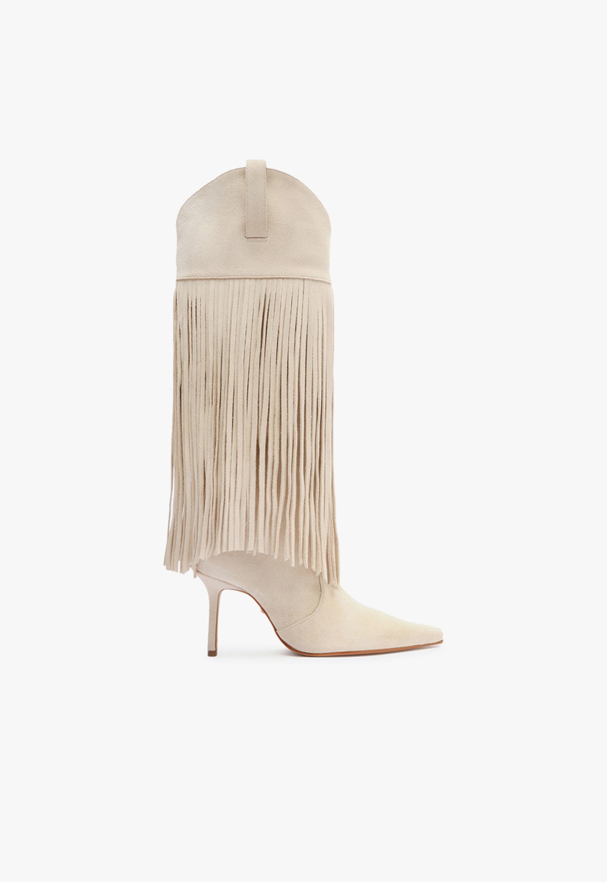 Raffaela Up Fringes Boot Boots Fall 24 5 Off White Suede - Schutz Shoes