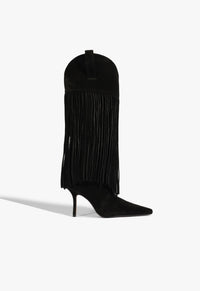 Raffaela Up Fringes Stiletto Suede Boot