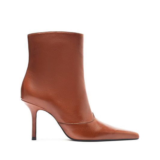 Raffaela Stiletto Bootie Booties Fall 24 5 Brown Leather - Schutz Shoes