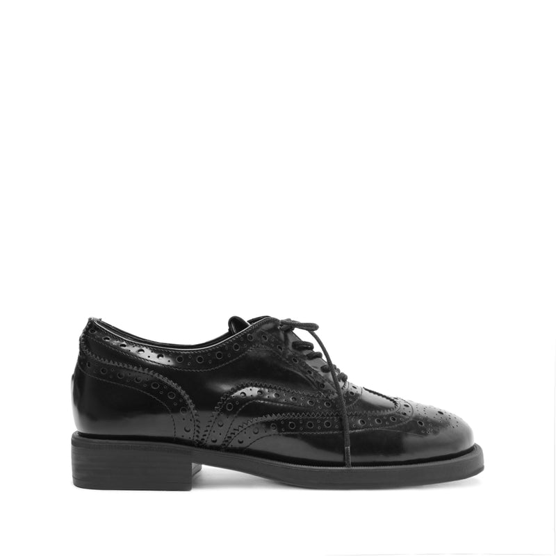 David Oxford Flat Flats PRE FALL 24 5 Black Facine Box - Schutz Shoes