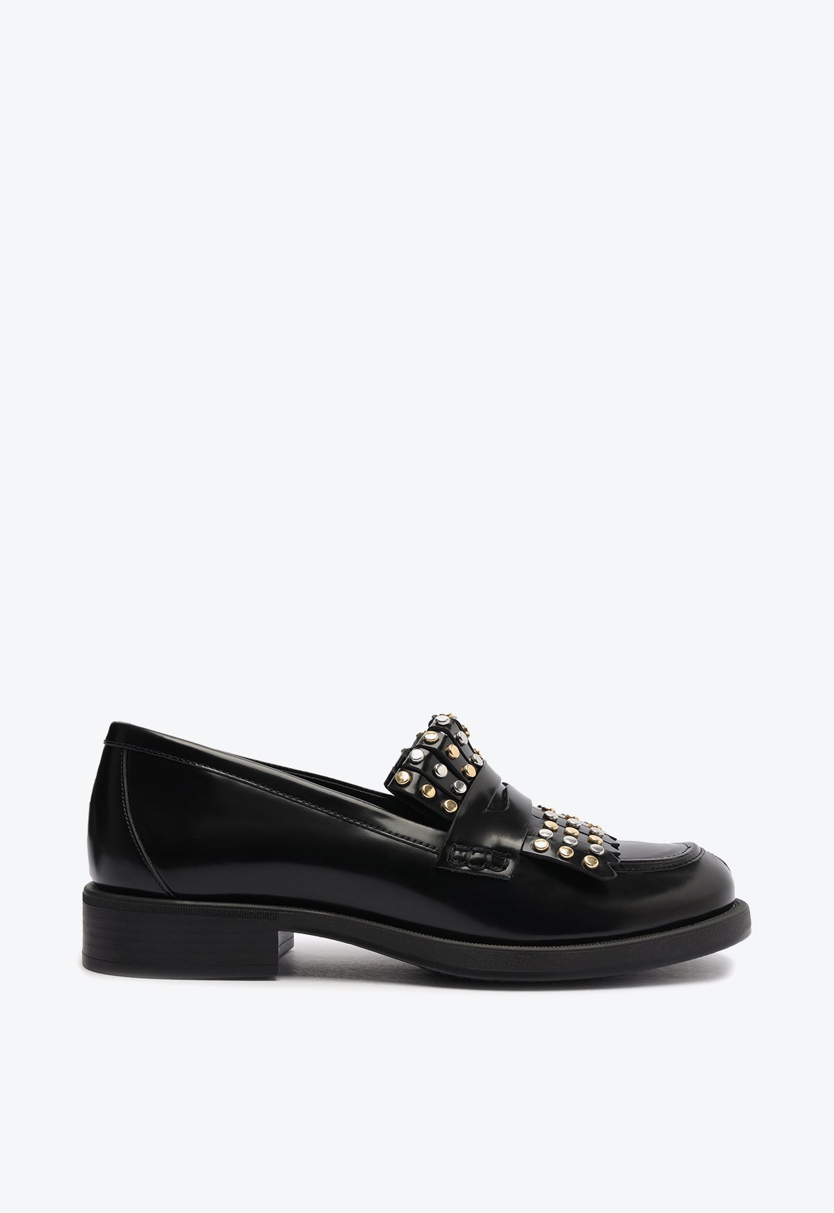 Ripple Leather Flat Flats Pre Fall 24 5 Black Leather - Schutz Shoes