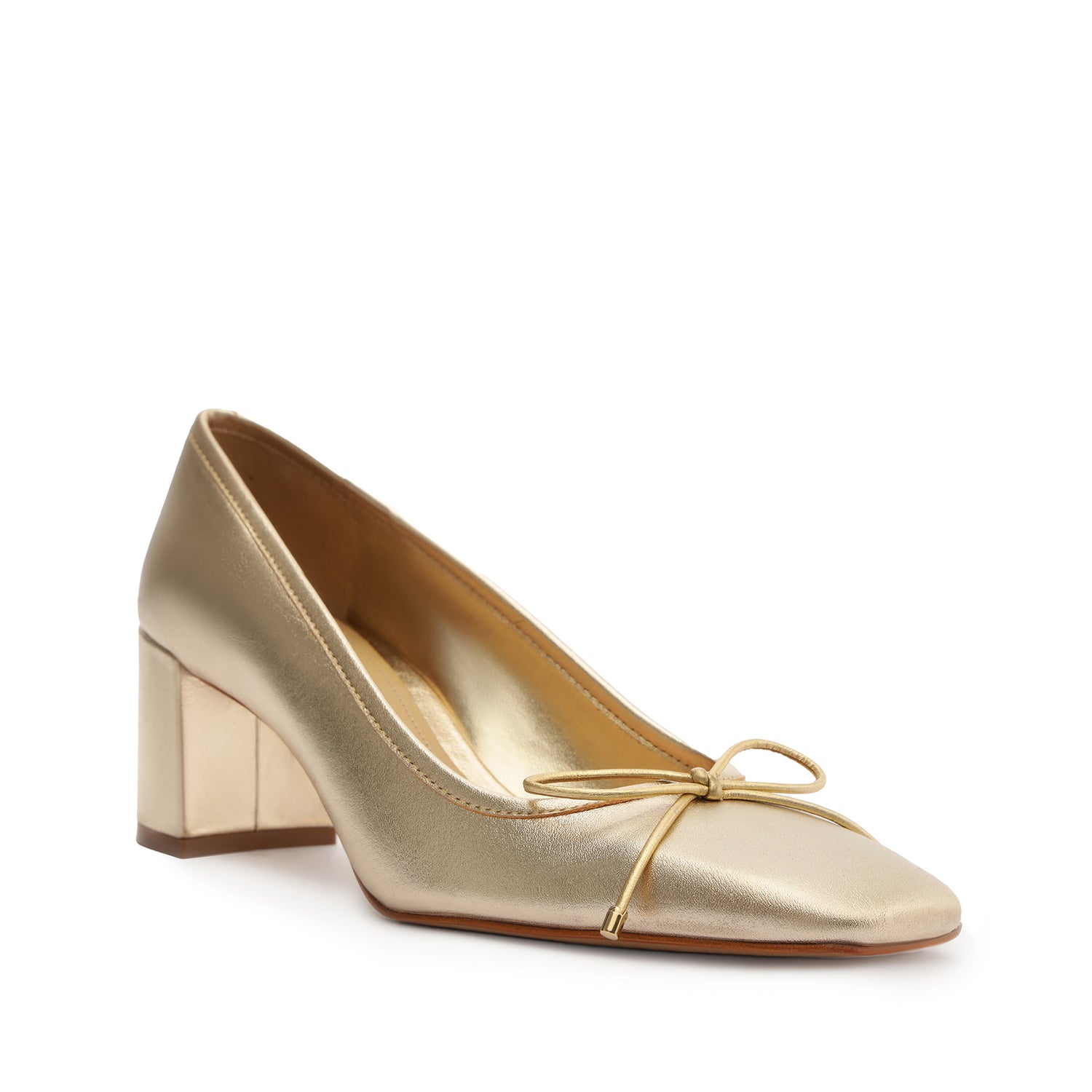 Arissa Block Metallic Leather Pump Pumps Pre Fall 24    - Schutz Shoes