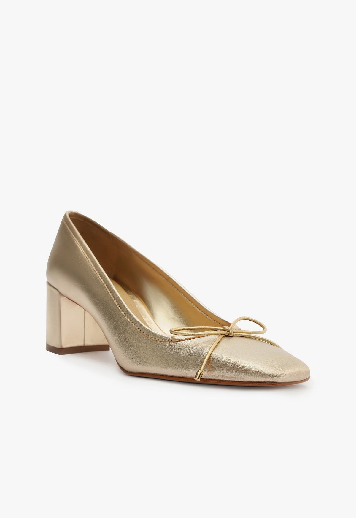 Arissa Block Metallic Leather Pump Pumps Pre Fall 24    - Schutz Shoes