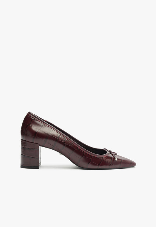 Arissa Pump Fall 24 5 Cherry Wine Leather - Schutz Shoes