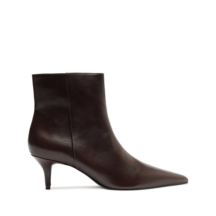 Mikki Mid Bootie Booties Fall 24 5 Brown Leather - Schutz Shoes