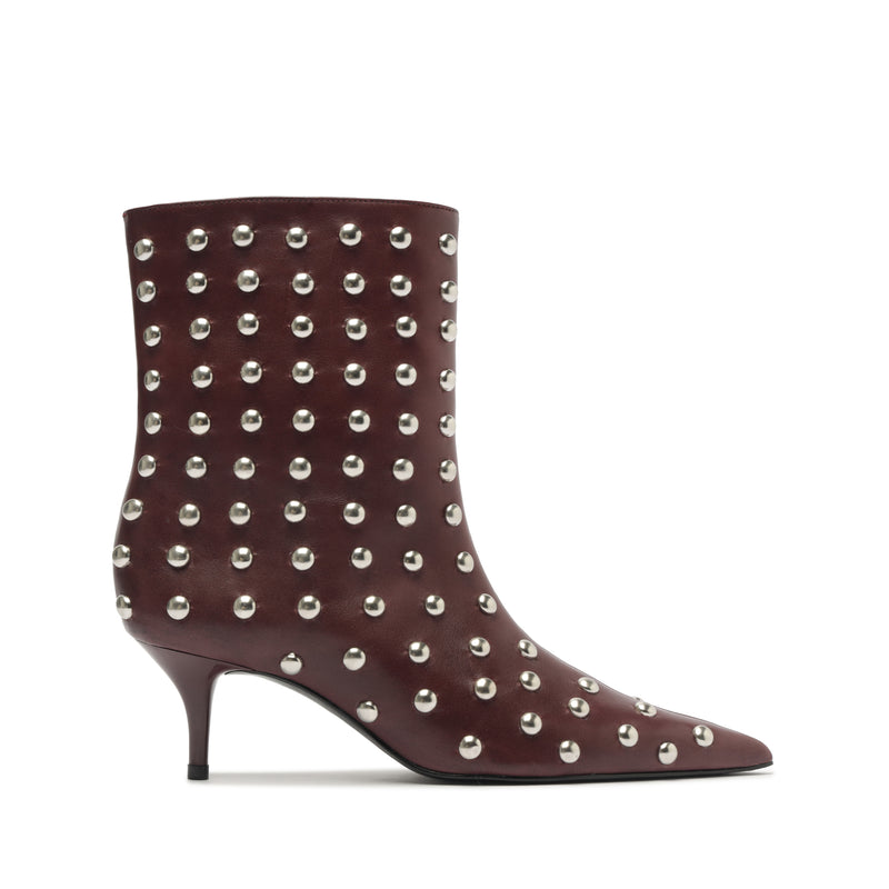 Gail Studs Bootie Booties Fall 24 5 Cherry Wine Atanado Leather - Schutz Shoes