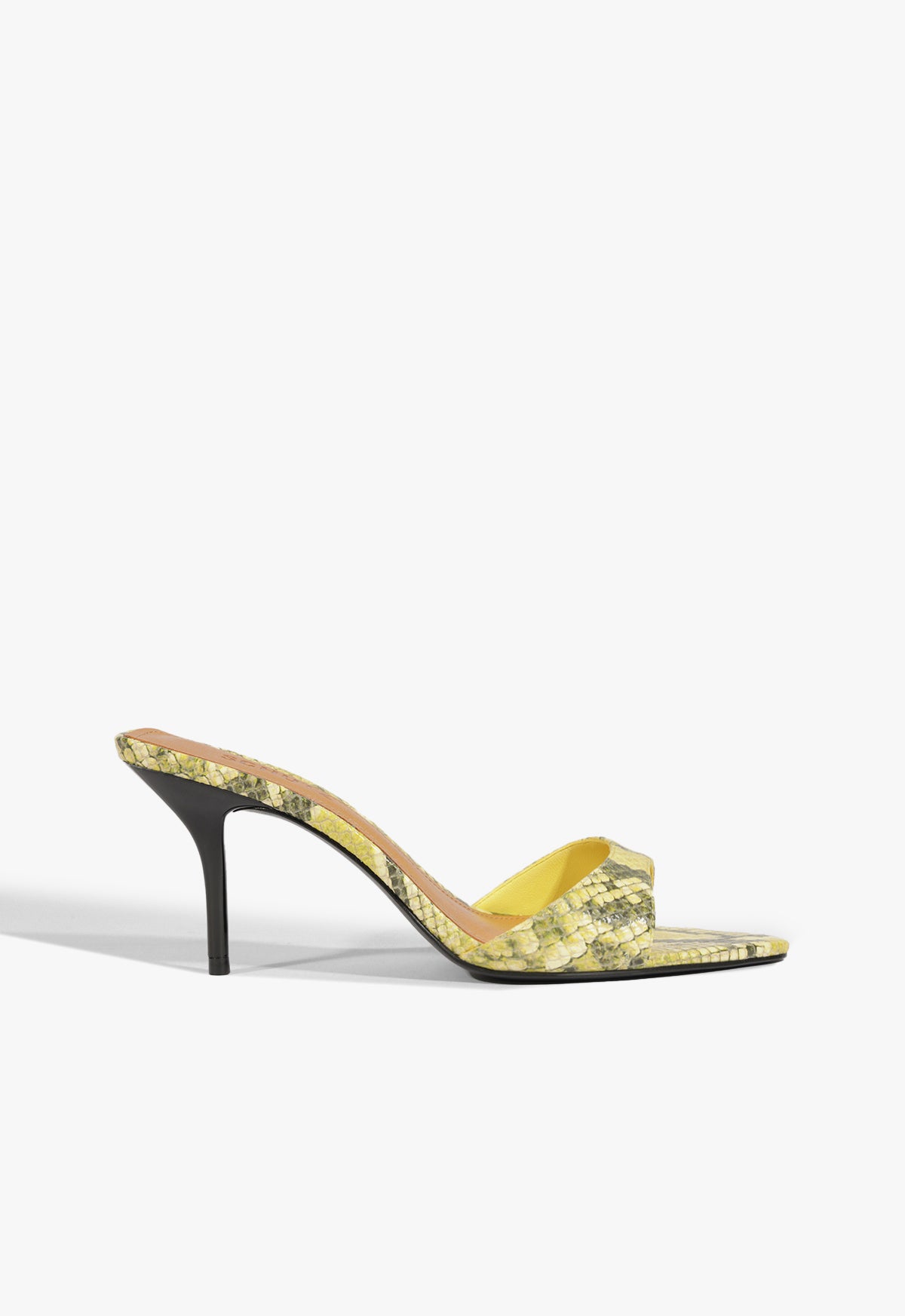 Elodie Snake Sandal Spring 25 5 Yellow Snake - Schutz Shoes