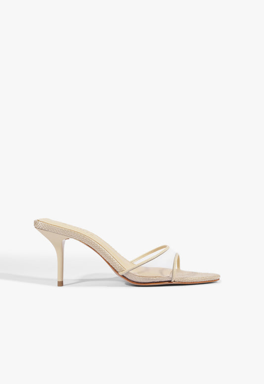 Elodie Vinyl Sandal 5 Natural Nibs Synthetic - Schutz Shoes