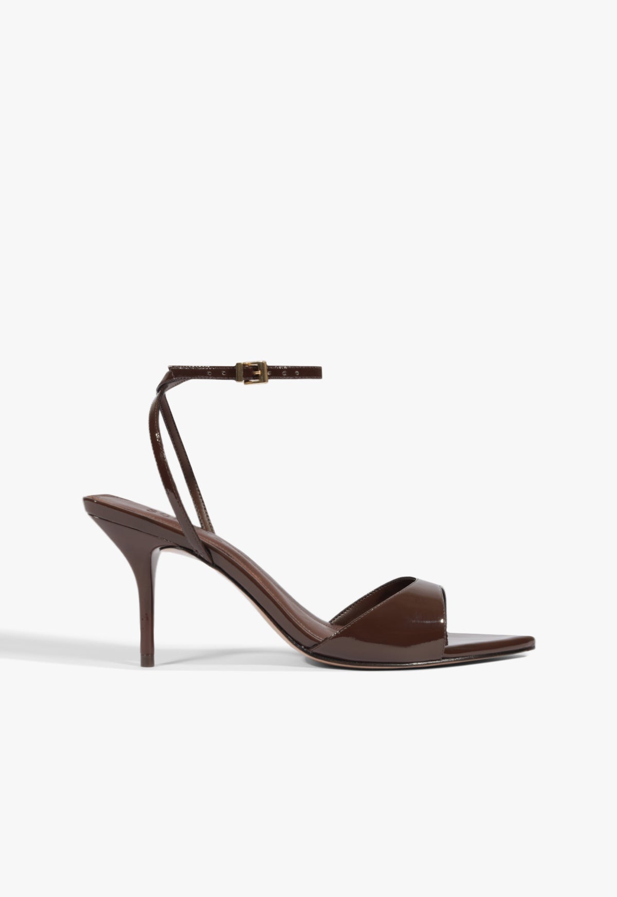 Elodie Buckle Patent Sandal 5 Root Brown Patent - Schutz Shoes