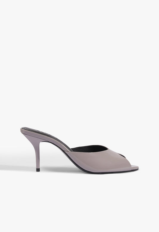 Ingrid Mule Patent Sandal 5 Blue Gray Patent - Schutz Shoes
