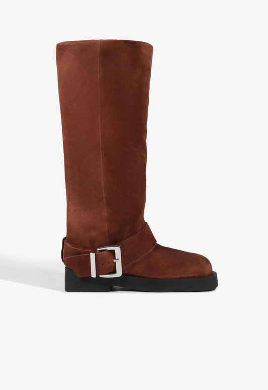 Patrice Up Suede Boot 5 Warm Toffee Suede - Schutz Shoes