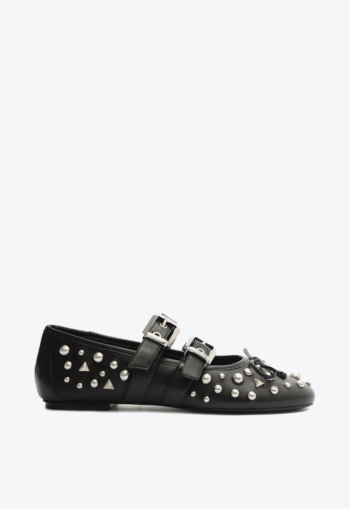 Sarita Leather Flat Flats Pre Fall 24 5 Black Leather - Schutz Shoes