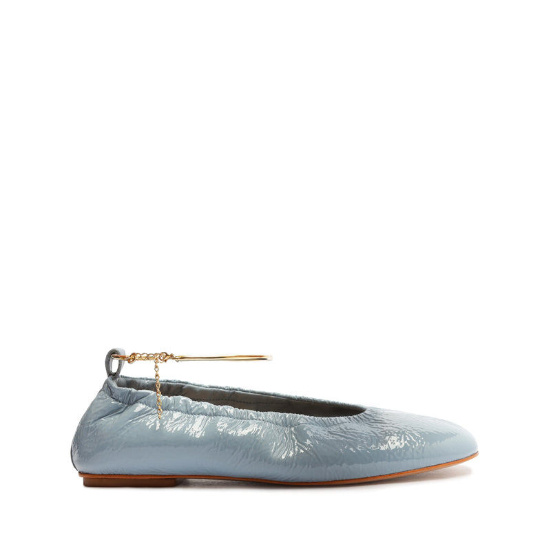 Bethany Leather Flat Flats Spring 24 5 Blue Deluxe Leather - Schutz Shoes