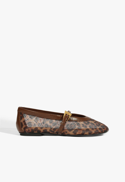 Sylvie Ballet Flat Winter 24 5 Animal Print Deluxe Nappa - Schutz Shoes