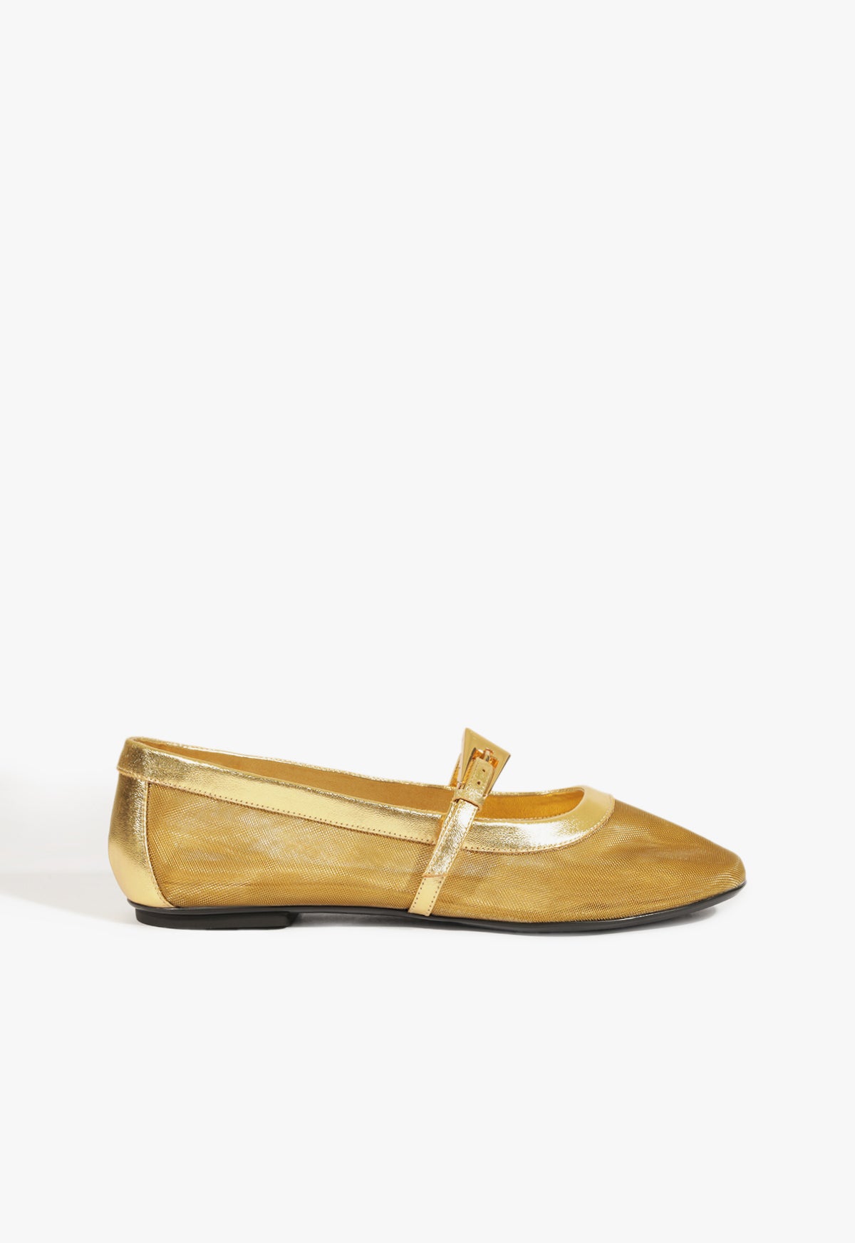 Sylvie Ballet Flat WINTER 24 5 Gold Metallic Nappa - Schutz Shoes