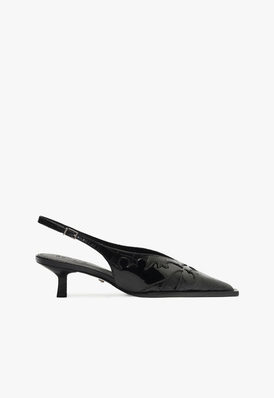 Daria Sling Patent Leather Pump Pumps Pre Fall 24 5 Black Patent Leather - Schutz Shoes