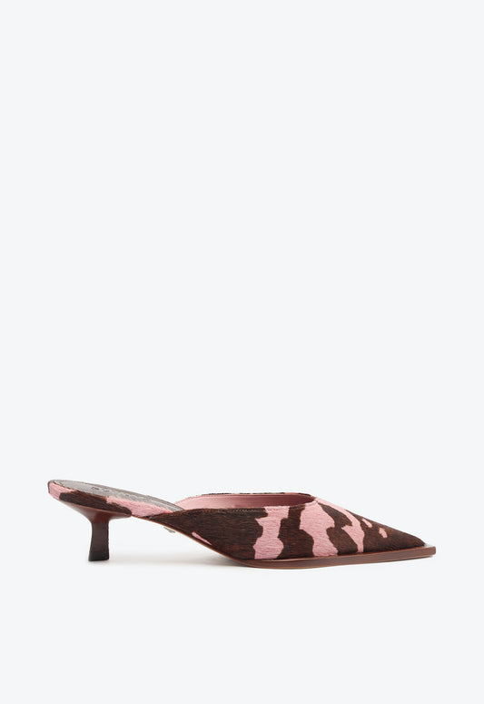 Daria Mule Leather Pump Pumps Pre Fall 24 5 Pink Calf Leather - Schutz Shoes