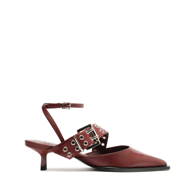 Jess Pump Pumps Fall 24 5 Cherry Wine Leather - Schutz Shoes