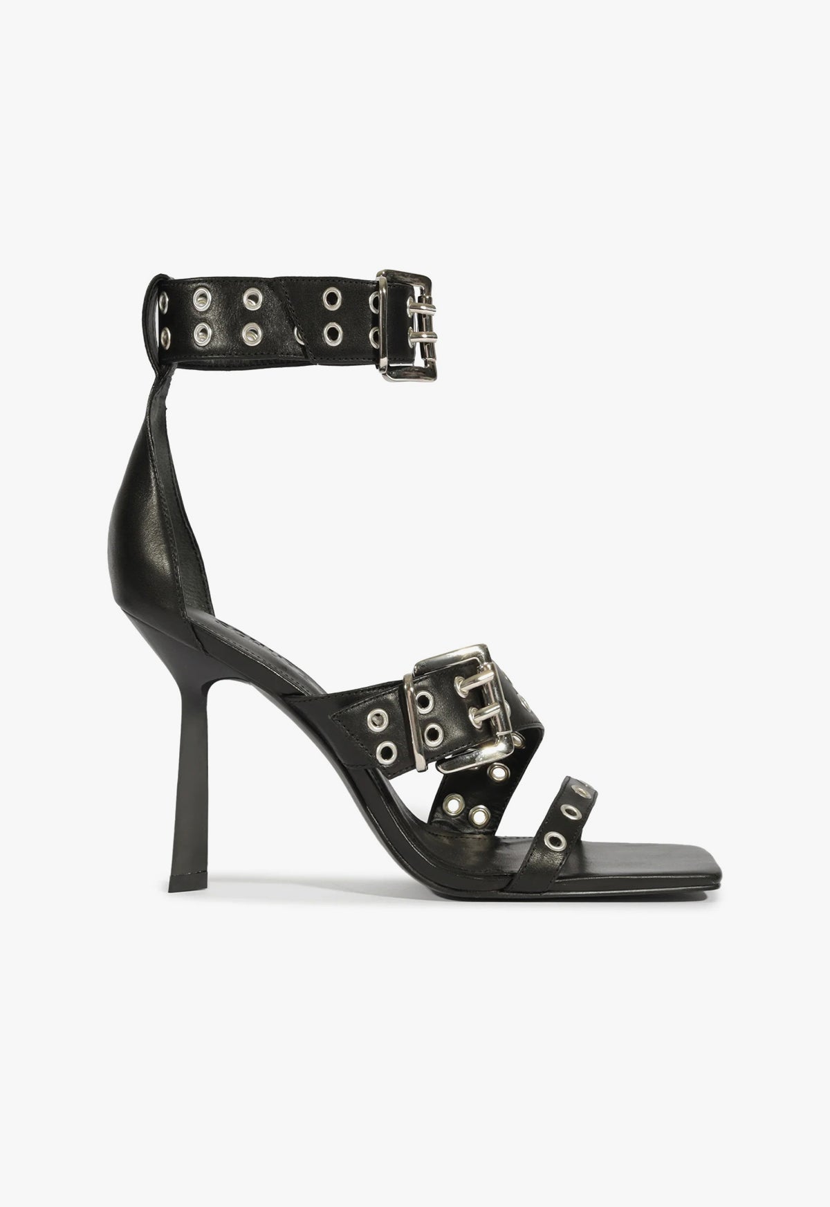 Jess Sandal Fall 24 5 Black Leather - Schutz Shoes