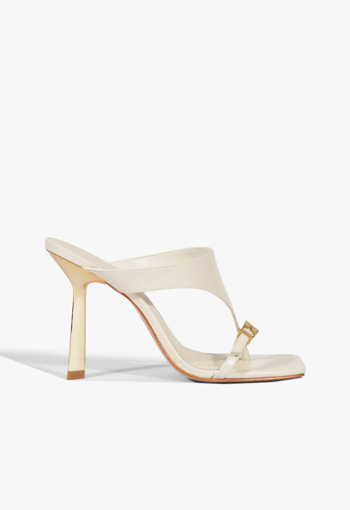 Tana Leather Sandal 5 Sugar White Leather - Schutz Shoes