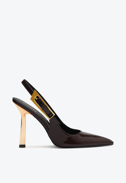 Ciara Patent Leather Pump Pumps Pre Fall 24 5 Brown Patent Leather - Schutz Shoes