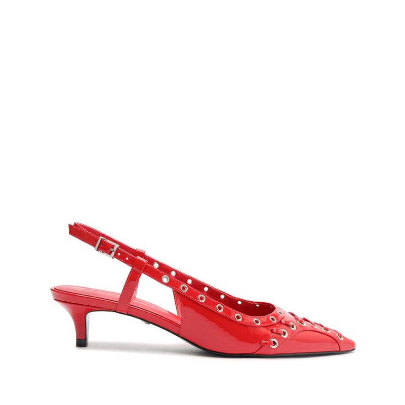Ruth Mid Leather Pump Pumps Pre Fall 24 5 Red Patent Leather - Schutz Shoes