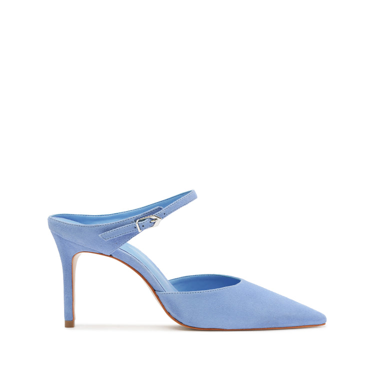 Laura Mule Pump Pumps Fall 24 5 Blue Suede - Schutz Shoes