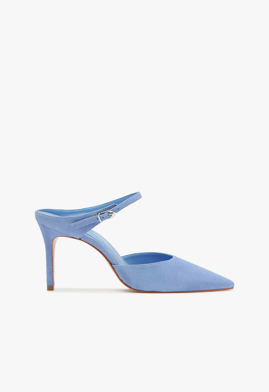 Laura Mule Pump Pumps Fall 24 5 Blue Suede - Schutz Shoes