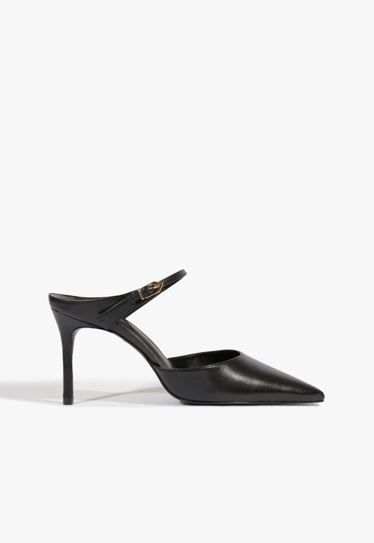 Laura Mule Leather Pump Fall 25 5 Black Leather - Schutz Shoes