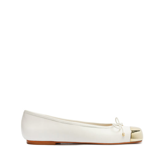 Sae Leather Flat Flats SPRING 24 5 White Gorgurao Leather - Schutz Shoes