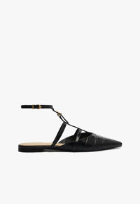 Go to related product Hayden Ballet Crocodile-Embossed Leather Flat