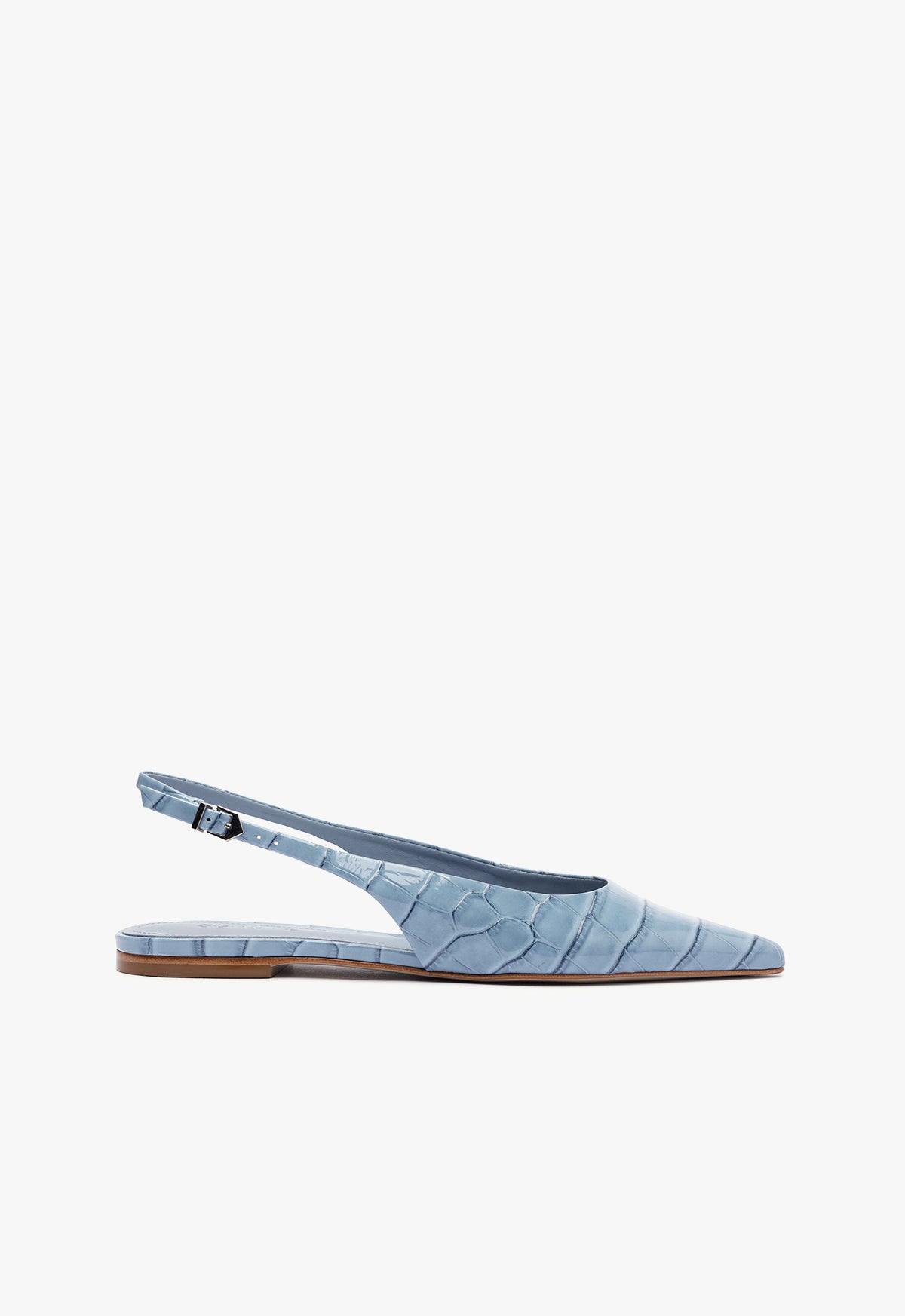 Paola Ballet Flat Resort 25 5 Blue Croc - Schutz Shoes