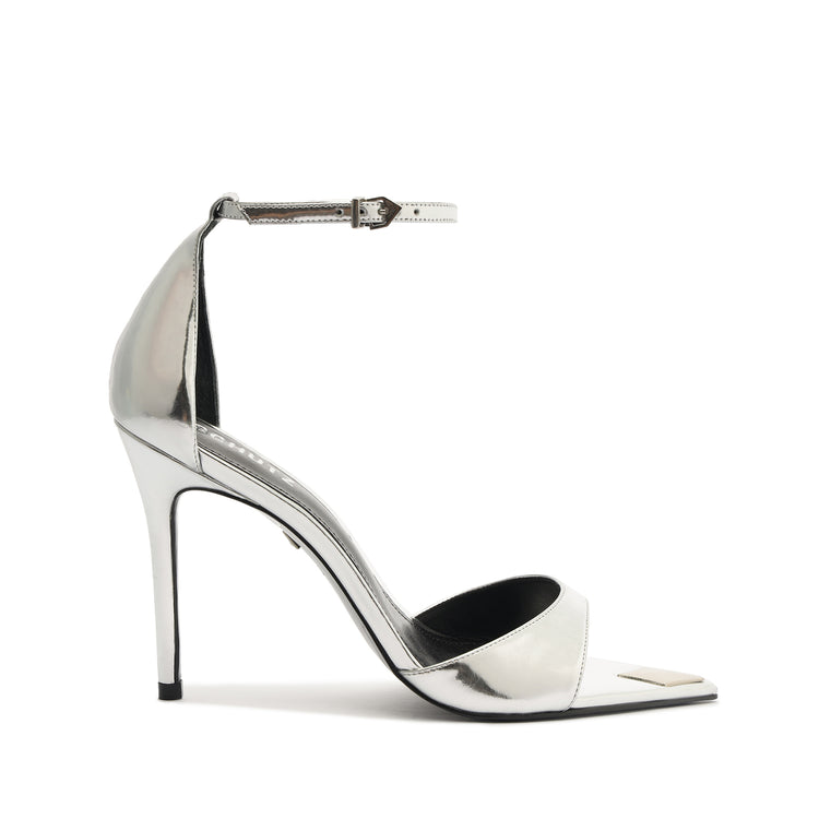 Pamela Specchio Sandal Sandals Pre Fall 24 5 Silver Synthetic - Schutz Shoes