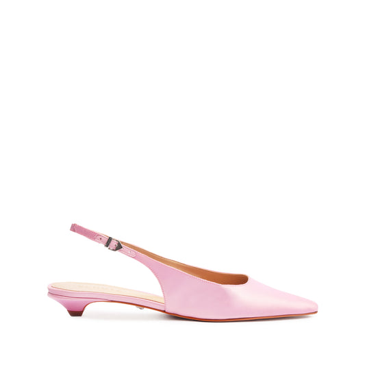 Evan Casual Satin Flat Flats SPRING 24 5 Pink Satin - Schutz Shoes