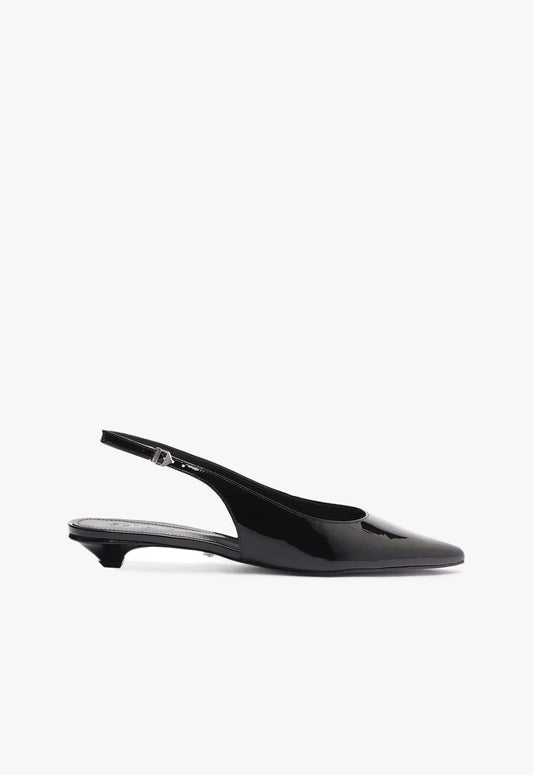 Evan Patent Leather Flat Flats SPRING 24 5 Black Patent Leather - Schutz Shoes