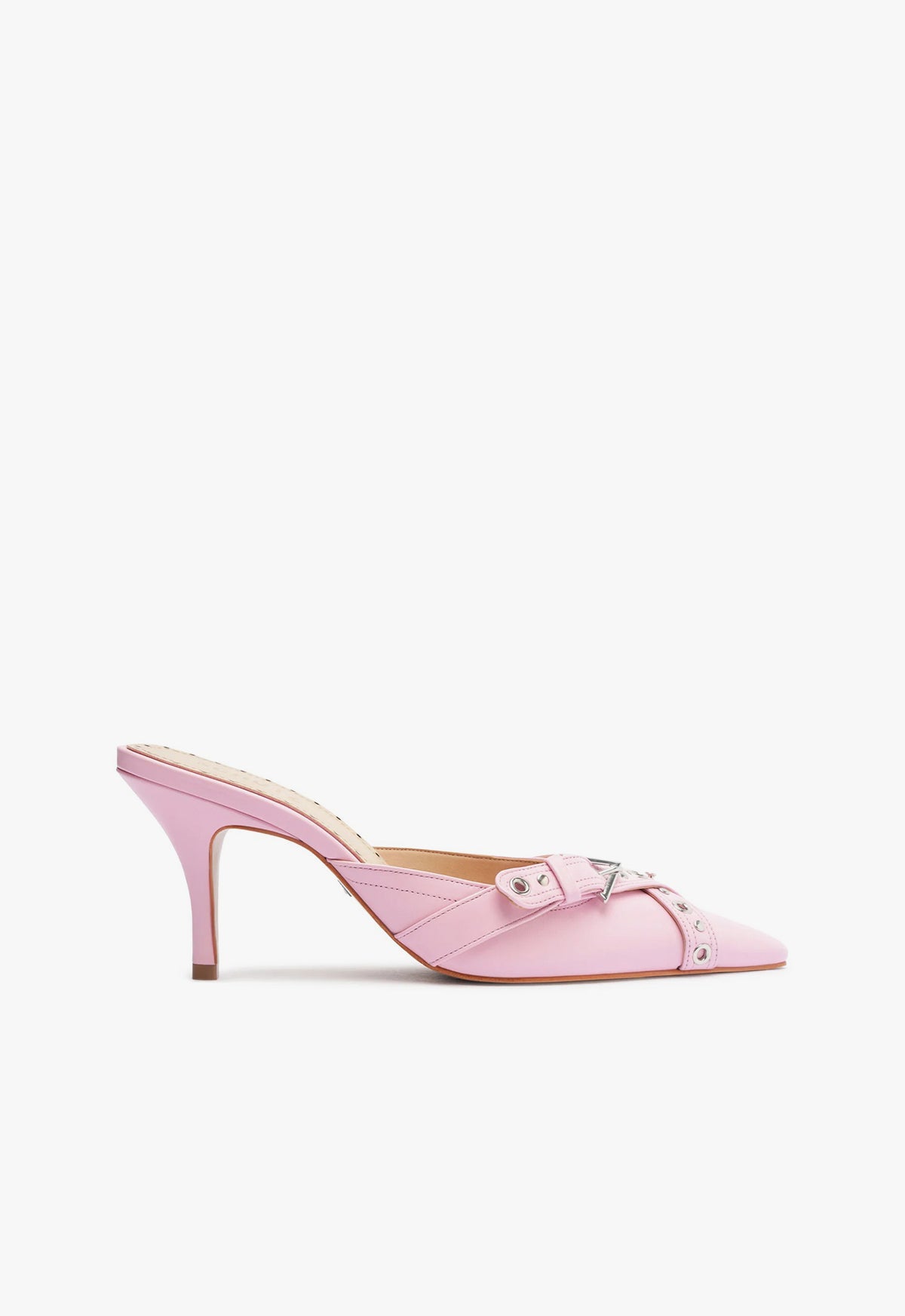 Vinnie Mule Leather Pump Pumps Pre Fall 24 5 Pink Nappa Leather - Schutz Shoes