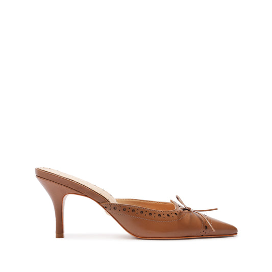 Minny Nappa Leather Pump Pumps SPRING 24 5 Dark Caramel Nappa Leather - Schutz Shoes