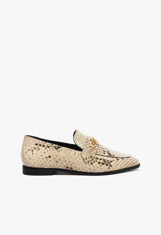 Morgan Flat Flats Fall 24 5 Snake Printed Leather - Schutz Shoes