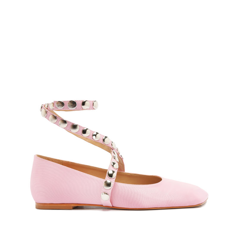 Jaycie Satin Flat Flats Spring 24 5 Pink Satin - Schutz Shoes