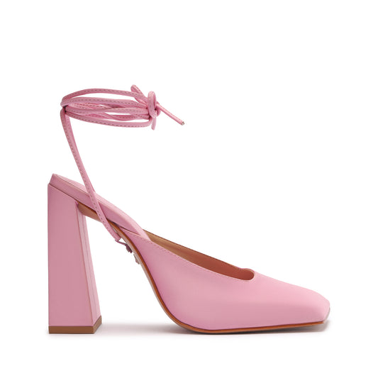 Rylie Satin Mule Pumps Spring 24 5 Pink Satin - Schutz Shoes