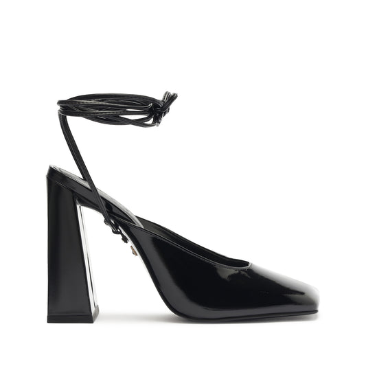 Rylie Leather Mule Pumps Spring 24 5 Black Patent Leather - Schutz Shoes