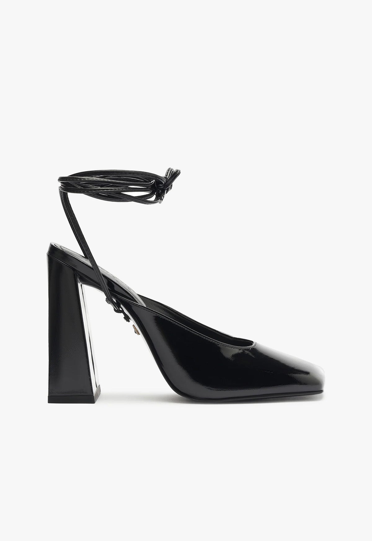 Rylie Leather Mule Pumps Spring 24 5 Black Patent Leather - Schutz Shoes