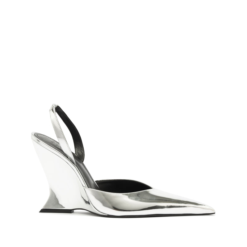 Siena Pump Pumps Fall 24 5 Silver Specchio Leather - Schutz Shoes