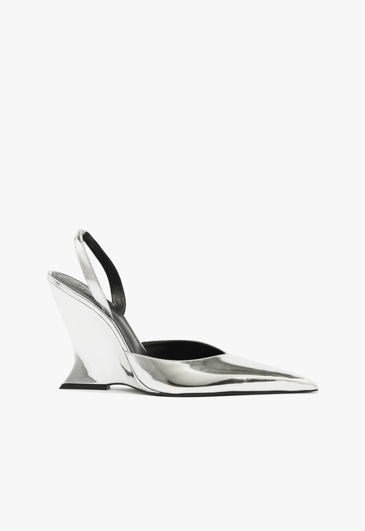 Siena Pump Pumps Fall 24 5 Silver Specchio Leather - Schutz Shoes