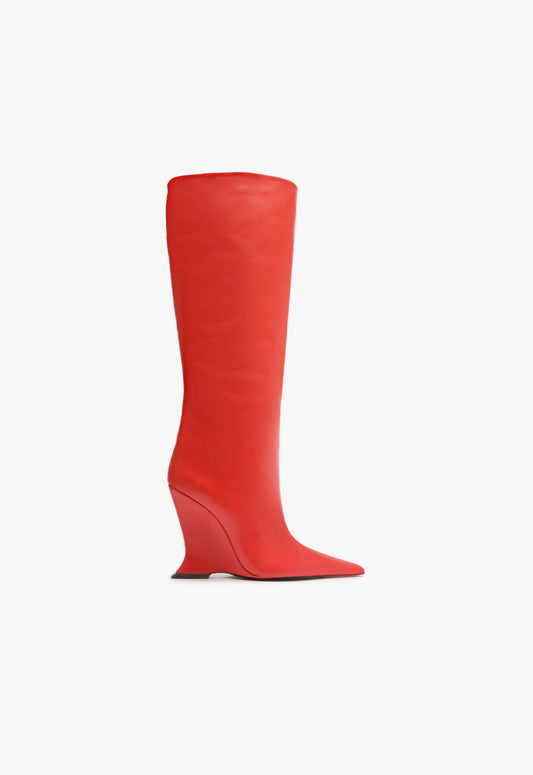 Siena Boot Boots Winter 24 5 Red Atanado Leather - Schutz Shoes