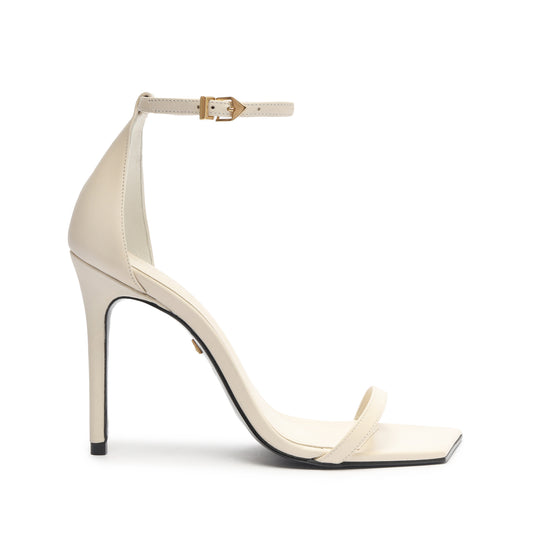 Jenna Leather Sandal Sandals Fall 24 5 White Atanado Leather - Schutz Shoes