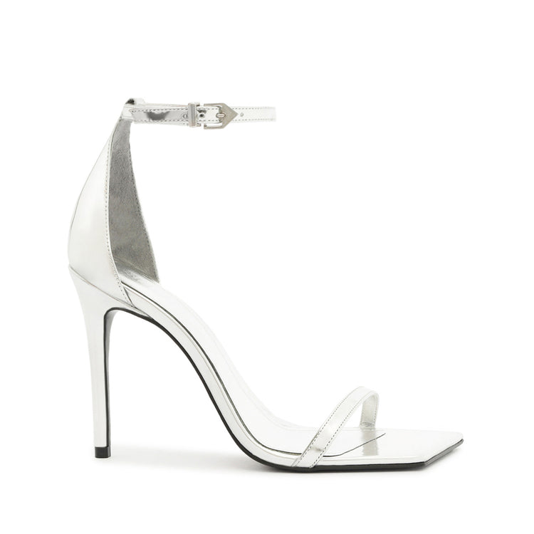 Jenna Sandal Sandals Fall 24 5 Silver Specchio Leather - Schutz Shoes