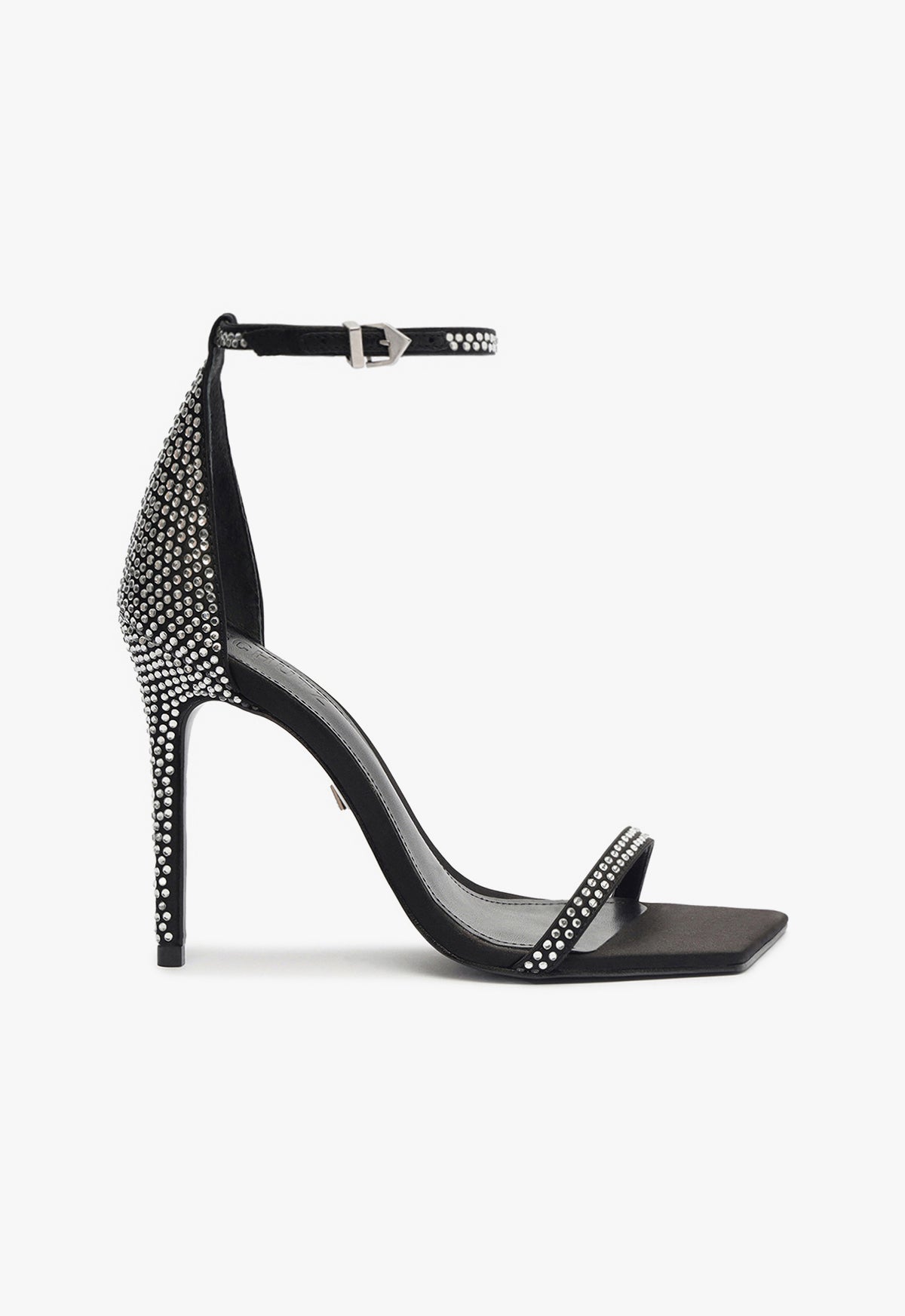 Jenna Sandal Sandals Fall 24 5 Black Satin - Schutz Shoes