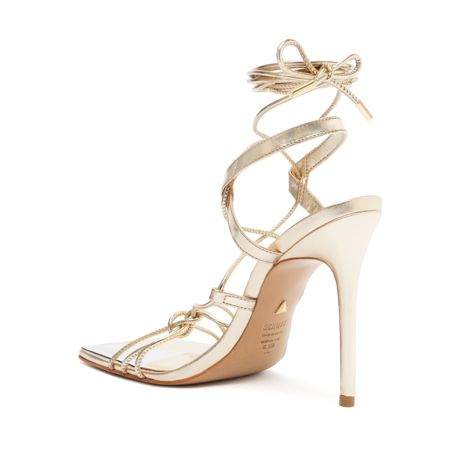 Sabie Metallic Leather Sandal Sandals High Summer 24    - Schutz Shoes